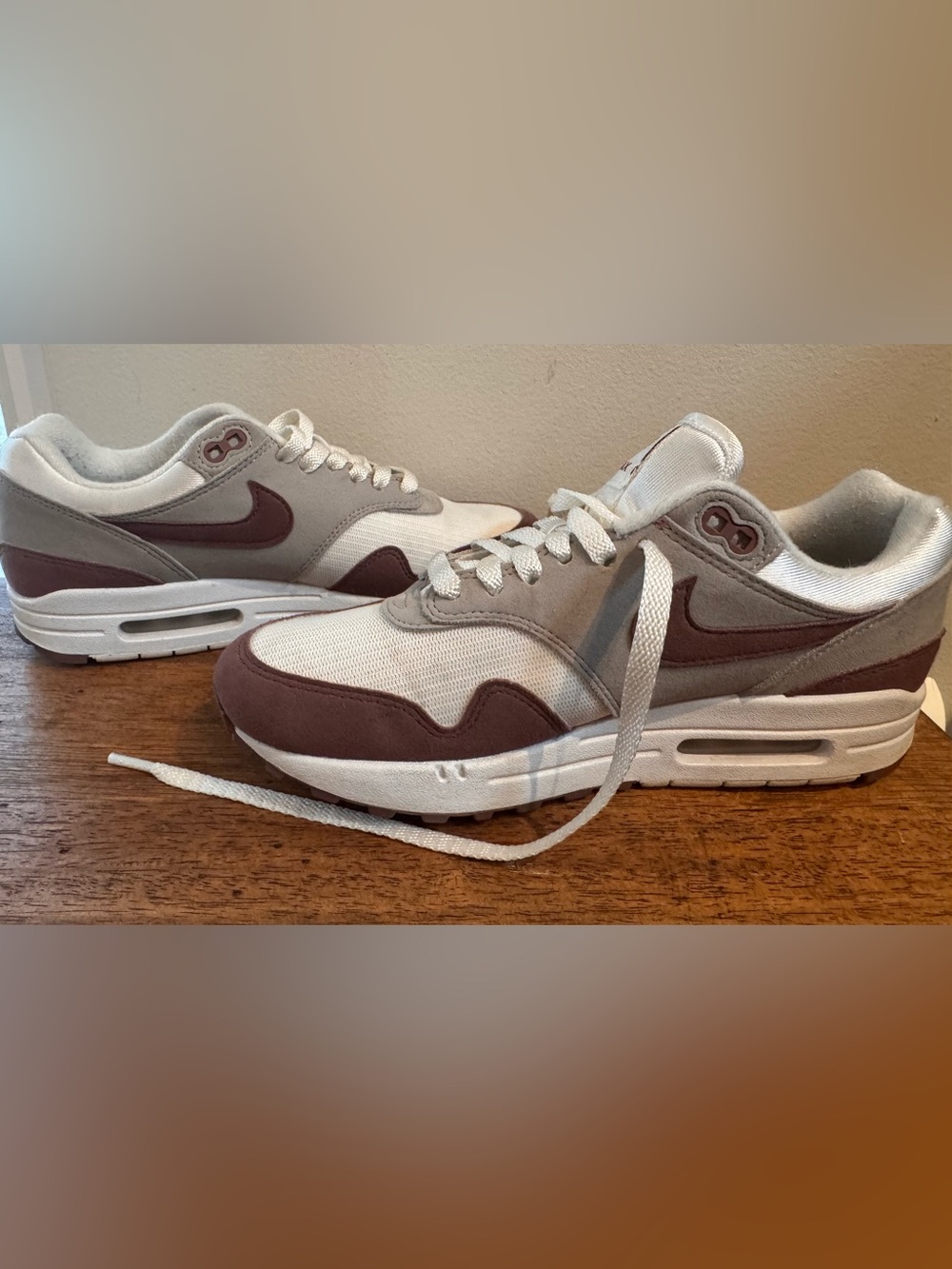 Nike Women's Athletic Sneakers - White, Grey and Dusty Lavender